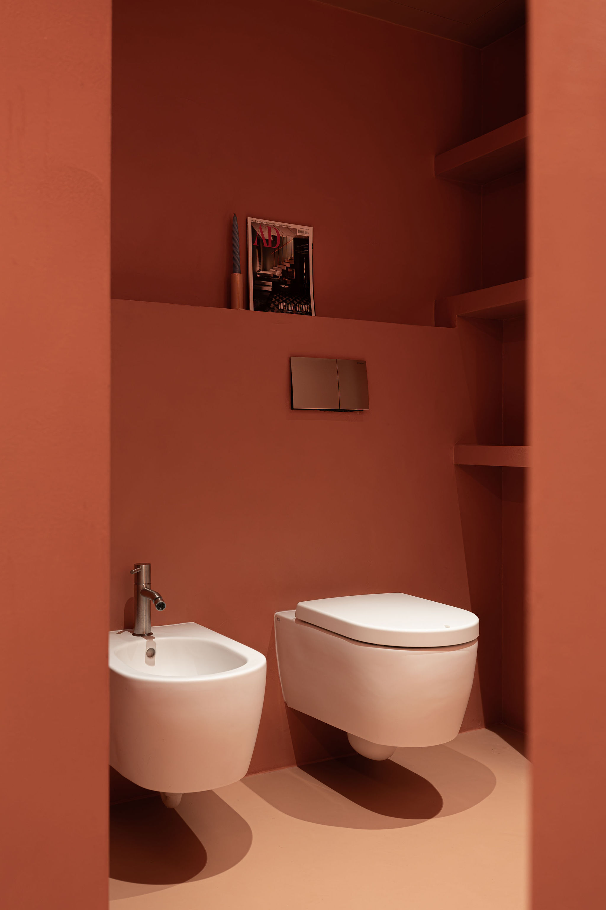Bagno terracotta su misura realizzato da Corazzolla